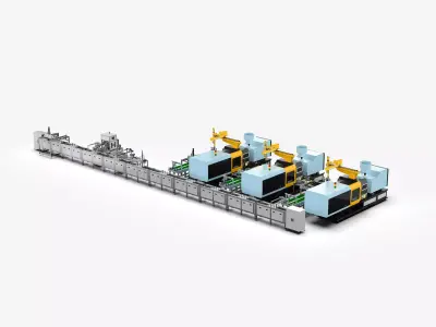 Automatic Injection Molding Assembly Line Machine 3D model