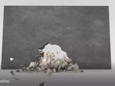 Bomb Crack Wall 01 Below 3D model