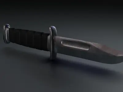 Kabar Combat Knife  Low-poly 3D model purchase