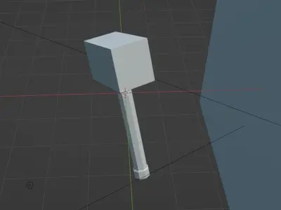 Stylized Hammer Free low-poly 3D model buy