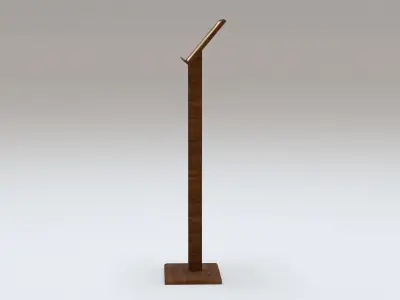 Antique wooden lectern 2 Low-poly 3D model