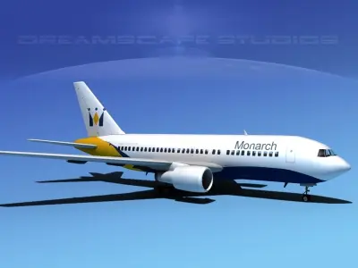 Boeing 767-100 Monarch 3D model