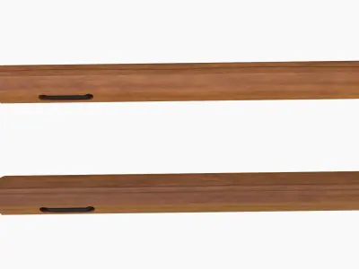 Nunchaku wood octagonal lace 3D model