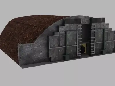 Military Base Low-poly 3D model get