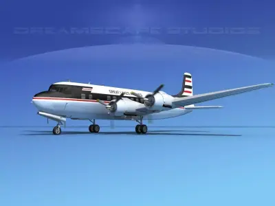 Douglas DC-6 Great Lakes Airlines 3D model