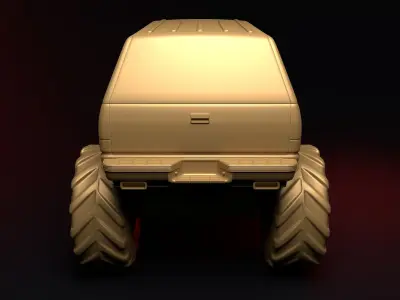 Simple toy suv 3D print model