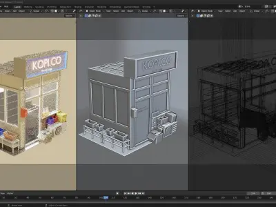 MINI SHOP Free low-poly 3D model