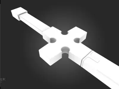 Excalibur Fireforce Low-poly 3D model