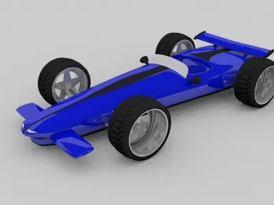 Roadster race car Free 3D model