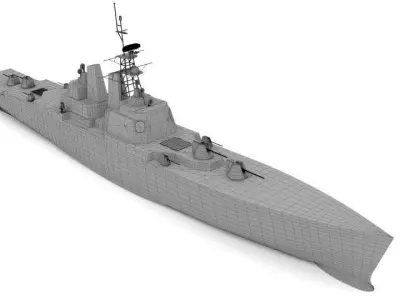 Battleship Simplified 3D model