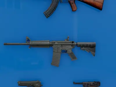 SEMI REALISTIC GUN PACK Free low-poly 3D model