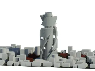 Engineer 3D Skyscraper Project 3D model