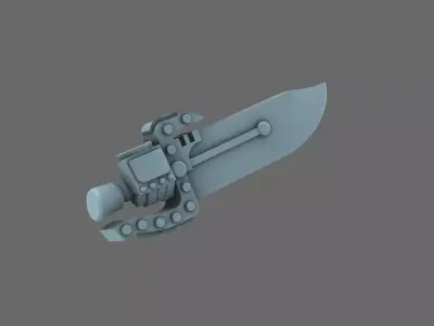 Cyber Samurai Butterfly Style Electro Sword RIGHT 3D print model