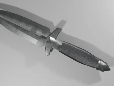 Fighting Dagger Free low-poly 3D model