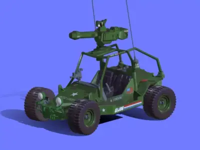 80s GI-JOE STRIKER VEHICLE - 3D SCAN 3D print model