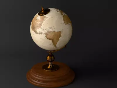 Vintage Globe Free 3D model