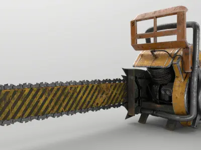 OldChainsaw Pbr chainsaw 3D model