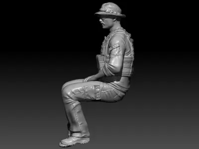 NATO CREW GUNNER 3D print model