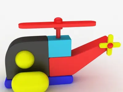 Helicopter Toy 3D model by 3dlattest