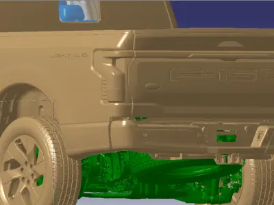  F150 Lightning 2022 Vehicle 3d scan data 3D model
