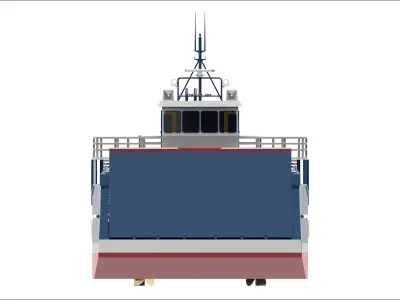 Landing Craft Unit  Low-poly 3D model