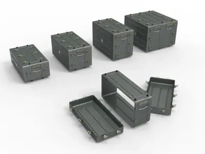 Military Ammo  Boxes 3D model