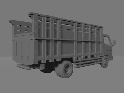 Mitsubishi Fuso Canter FE Wooden Cargo Bed Truck 3D print model