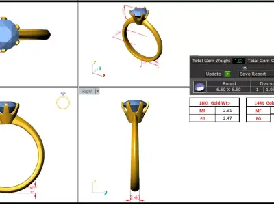 Engagement ring - 4 3D model