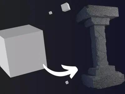 Detailed Pillar In Blender Cheap Architectural  3D model