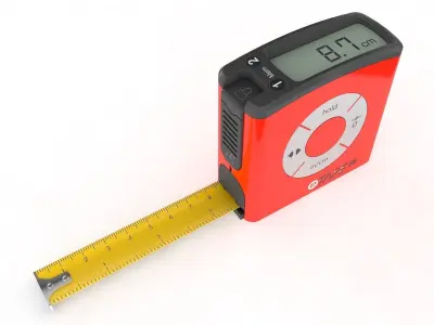 Digital Tape Meter  Original Rigged 3D model