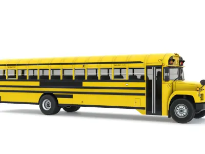 School Bus Low-poly 3D model