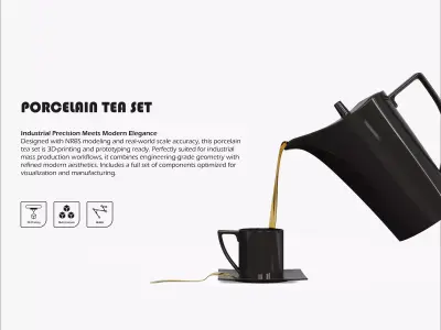 Porcelain Tea Set 3D print model