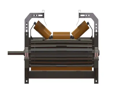 5 meters 500 mm WIDTH V TYPE BELT CONVEYOR WITH SCRAPER 3D model