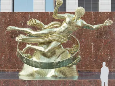 Prometheus Statue 3D model