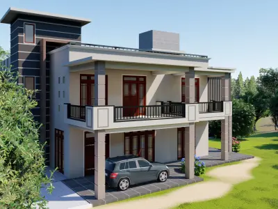Private House Low-poly 3D model purchase