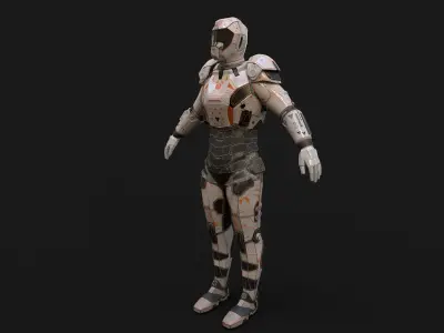 Space Armor Suit V23 Low-poly 3D model