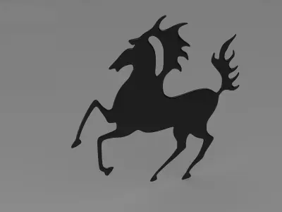 Porsche Horse logo 3D model