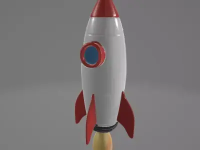 Decorative Rocket Prop - Stylized 3D Model 3D model