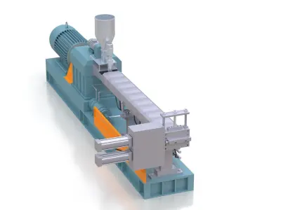 Double Screw Extruder 3D model