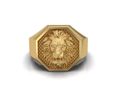 LION RING 3D print model 13