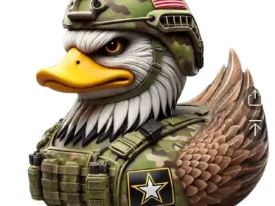  Army Soldier Duck  Military  Sculpture 3D print model