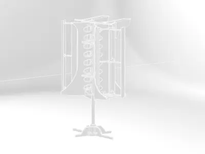 Vertical Axis Wind Turbine VAWT Free 3D model