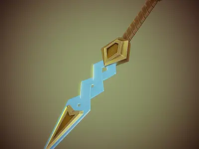 Crooked Blade Low-poly 3D model