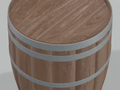 Heavy Toasted Bourbon Rundlet Barrel 3D model