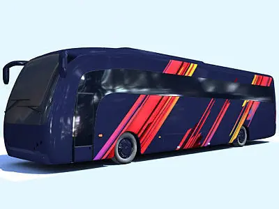 Second Collection of 5 Buses 3D model