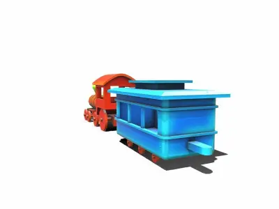 Toy Train Free low-poly 3D model purchase