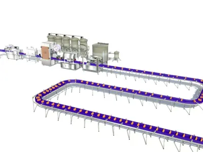 beverage production line 3D model