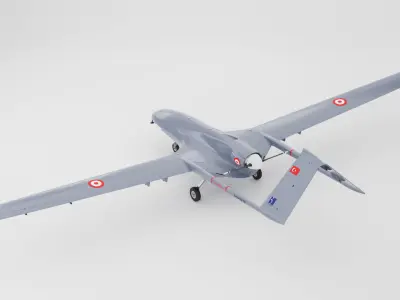 Bayraktar TB2 Drone 3D Model Low-poly 3D model
