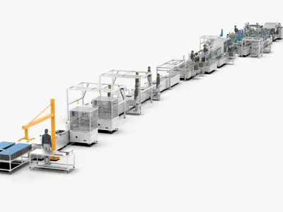 Automatic Soft Pack Battery Production Line 3D model