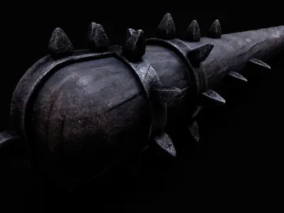 War Club Low-poly 3D model